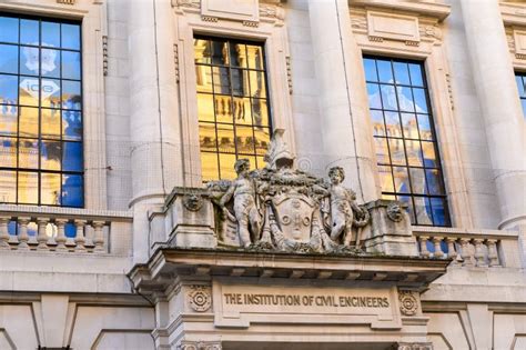 Statues at Entrance To Institute of Civil Engineers Editorial Stock Photo - Image of institution ...