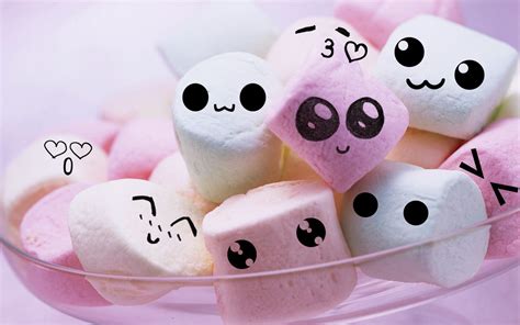 cute marshmallow images - Google Search | Papel de parede fofo, Fundos ...