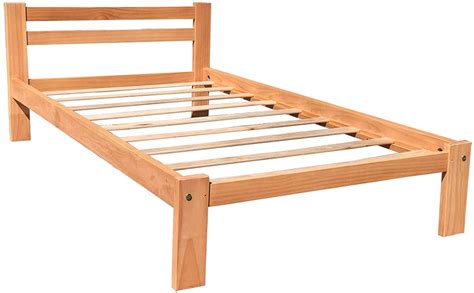 Twin Wooden Bed Frame Honey Finish Amazonas Single Bed Easy to - Etsy