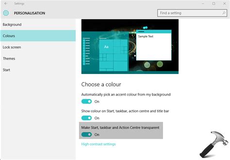 [How To] Change Windows 10 Taskbar Transparency Level