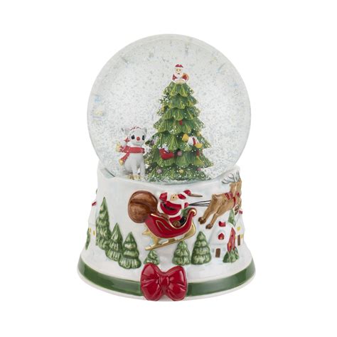 Spode Christmas Tree Rudolph the Red Nosed Reindeer Snow Globe