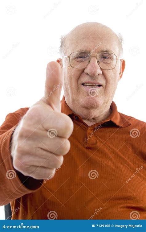 Portrait Of Old Man Showing Thumb Up Royalty Free Stock Photo - Image: 7139105