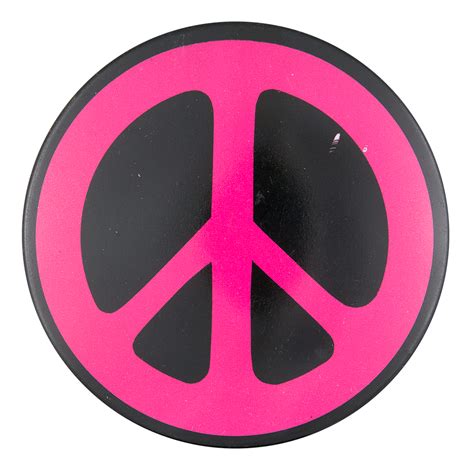 Pink Peace Sign | Busy Beaver Button Museum