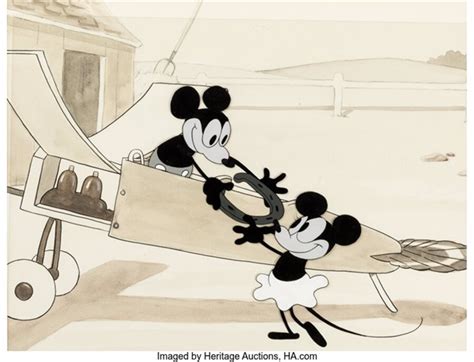 Plane Crazy Mickey Mouse and Minnie Mouse 1948 VIPLimited Edition Cel ...