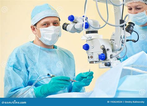 Doctor Ophthalmologist Surgeon in Operation Room Stock Photo - Image of optometry, medic: 192624534