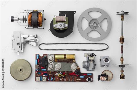 Parts of a vintage film projector Stock Photo | Adobe Stock