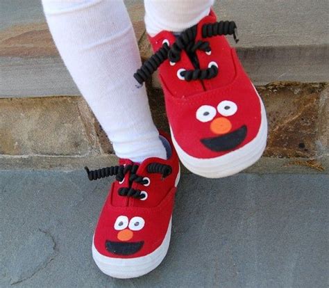 Hand painted full face Elmo inspired sneakers for by JLPerillo | Childrens shoes, Party shoes, Elmo