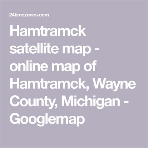 Hamtramck satellite map - online map of Hamtramck, Wayne County, Michigan - Googlemap Satellite ...