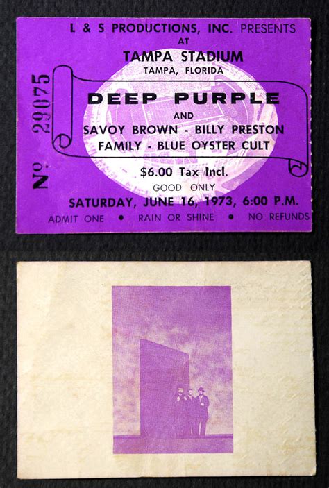 Deep Purple 1973 concert ticket Pyrography by David Lee Thompson - Fine ...