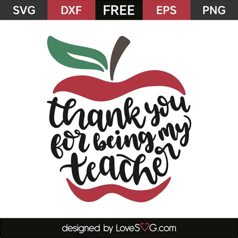 Thank you for being my teacher | Lovesvg.com