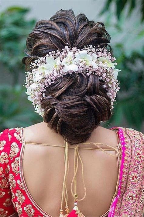 50+ Beautiful Party Bun Hairstyle For Saree - Bright Cures