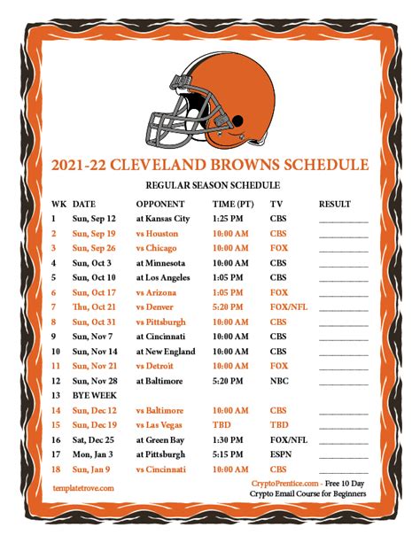 Cleveland Browns 2022 Preseason Schedule - Nathaniel Massey Info