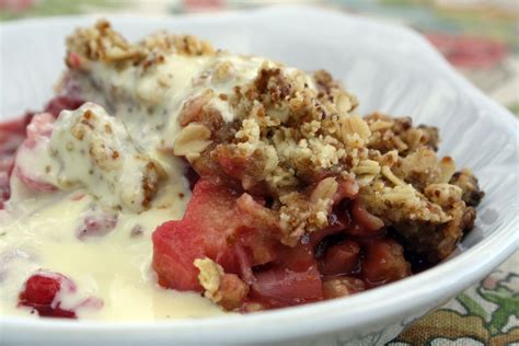 Rhubarb Crumble and Jamie Oliver's Vanilla Flecked Custard | Rhubarb ...