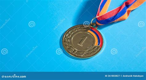 Medal Awards for Winner on the Blue Background Stock Image - Image of ...