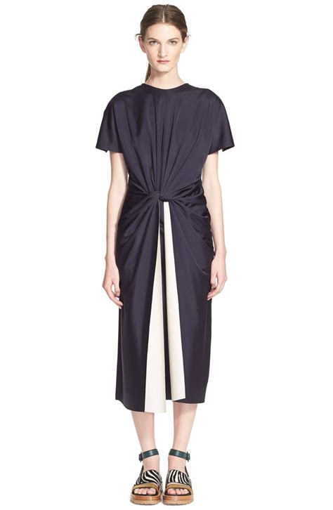 Marni Knot Front Draped Midi Dress | Nordstrom