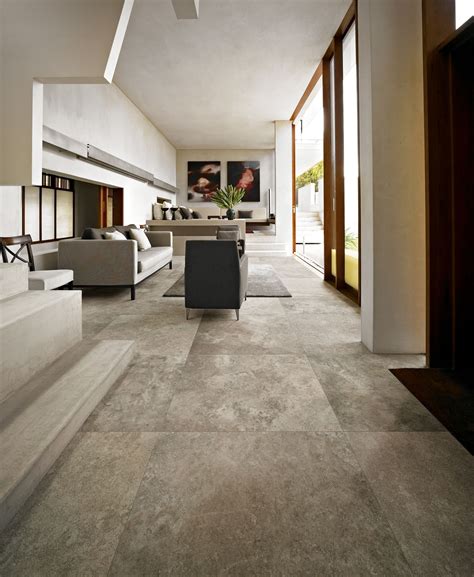 Porcelain Tiles Resembling Venetian Stone | House flooring, Living room ...