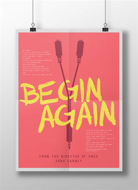 Begin Again (2014) movie posters on Behance