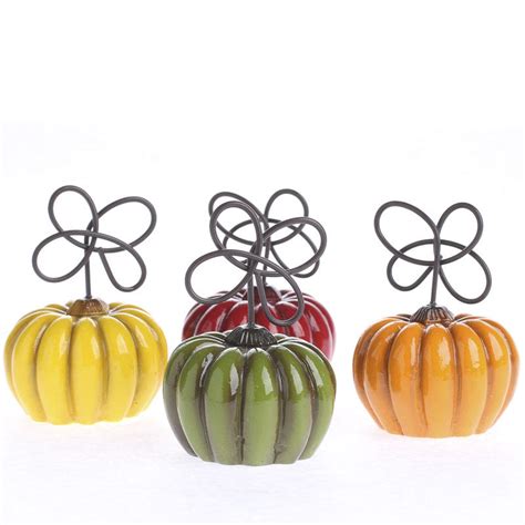 Pumpkin Place Card Holders Set - Table Decor - Fall and Halloween ...