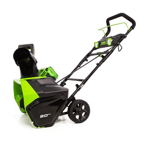 Greenworks PRO 20 in. 60-Volt Single-Stage Electric Cordless Snow ...