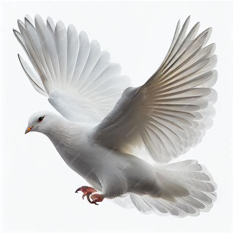 Premium Photo | White dove isolated on a white background Flying bird ...