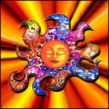 Solve Trippy Sleeping Sun jigsaw puzzle online with 196 pieces