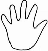Hand Outline Template Sketch Coloring Page sketch template