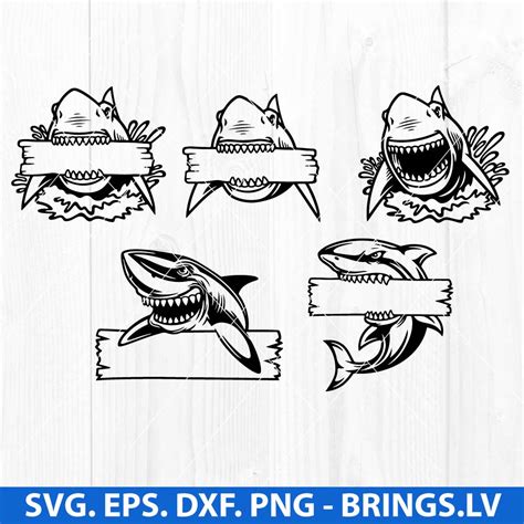 Shark SVG Bundle, Shark Silhouettes SVG, Shark Png, Hungry Shark SVG, Baby Shark SVG, Shark Fin ...