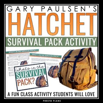 HATCHET ACTIVITY: SURVIVAL PACK by Presto Plans | TPT