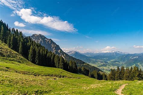 Mountain Tour In The Allgau Alps Wanderlust View Mount Photo Background ...