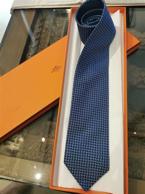 Hermes Paris Blue Tie, Men's Fashion, Watches & Accessories, Ties on ...