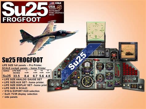 Su25 FROGFOOT COCKPIT instrument panel CDkit | #1814417017