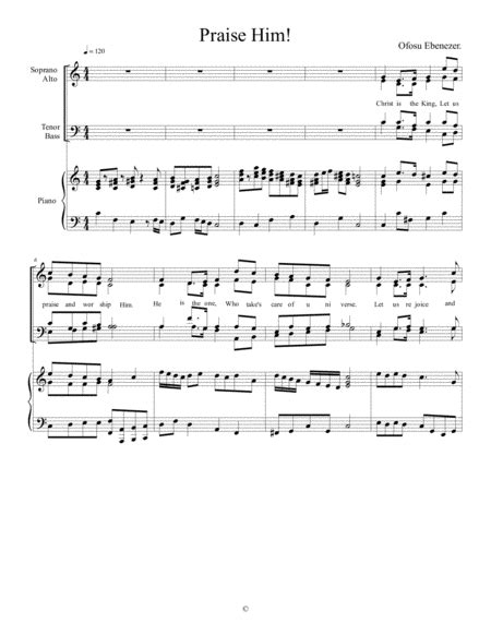 CHRIST IS KING by OFOSU EBENEZER Sheet Music for Piano, Vocal & Guitar ...