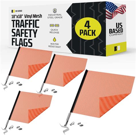 Amazon.com: DC Cargo Quick Release Flag Mount Warning Flags for Truck Loads & Cars - DOT ...