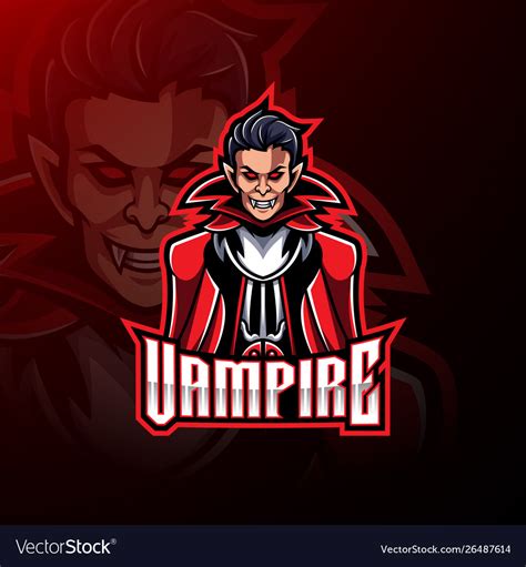 Vampire esport mascot logo design Royalty Free Vector Image