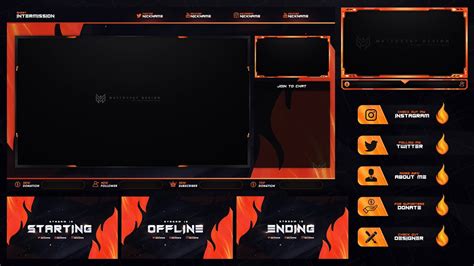 FLAME STREAM OVERLAY TEMPLATE FREE DOWNLOAD