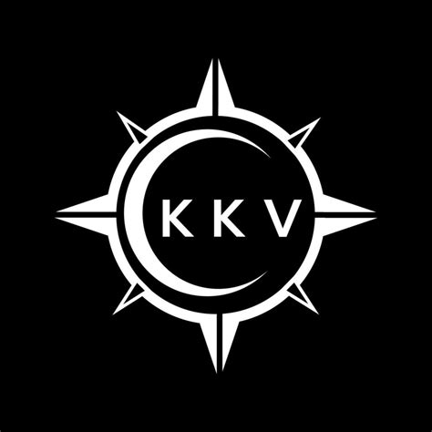 KKV creative initials letter logo.KKV abstract technology circle setting logo design on black ...