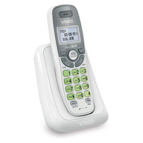 VTech CS6114 DECT 6.0 Cordless Phone with Caller ID/Call Waiting, White ...