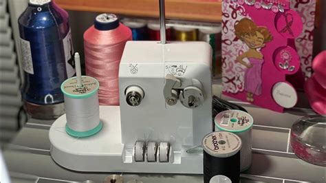 Bobbin Thread Winder(electric). Sewing embroidery~ Babylock / Brother @MzLelaPinkJourney - YouTube