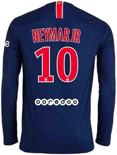 Amazon.com: Neymar JR 10 Paris St Germain (PSG) Home Men's Long Sleeve ...