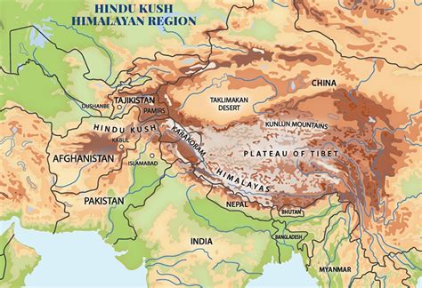 Map Of Hindu Kush