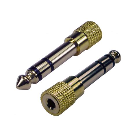 6.35mm (M) to 3.5mm (F) Adapter - 3-63MFGD | Cables Direct