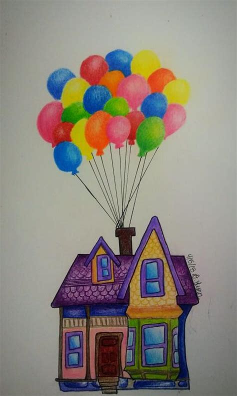 Up Movie House Drawing at PaintingValley.com | Explore collection of Up ...