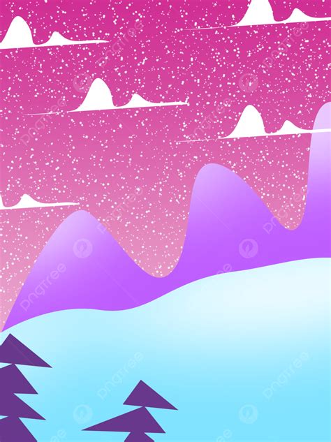 Snow Mountain Cartoon Mountain Illustration Background Wallpaper Image For Free Download - Pngtree