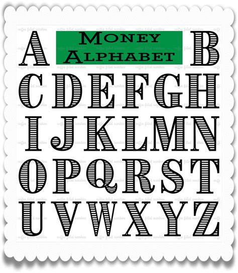 MONEY FONT, SVG Money Letters, Currency Font, Digital Cut File, A-Z Money Letters, svg font ...