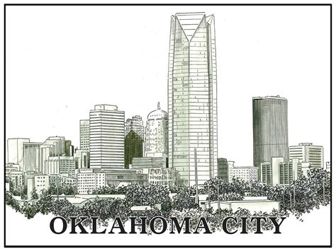 Oklahoma City Skyline Painting by John Stoeckley - Fine Art America