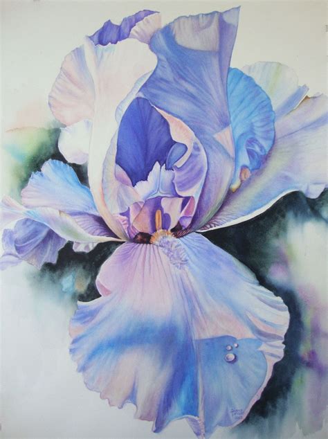 FLOWER ART Iris Watercolor Painting Print Limited Edition | Etsy | Flower prints art, Iris art ...