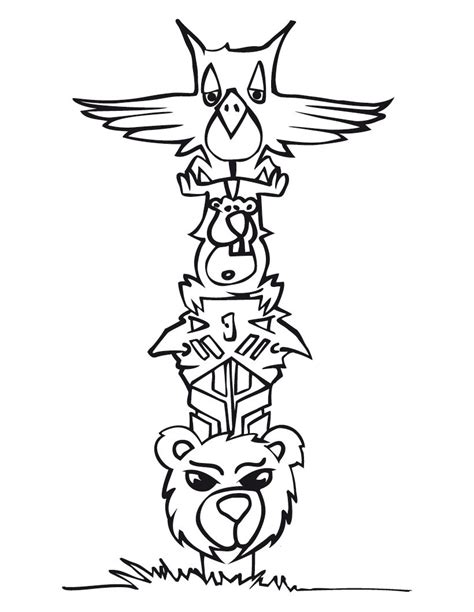 Free Printable Totem Pole Coloring Pages For Kids