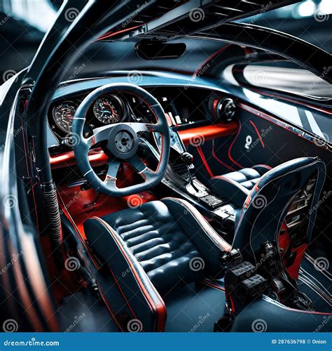 Cool Interior of a Racing Car - Ai Generated Image Stock Illustration - Illustration of seats ...