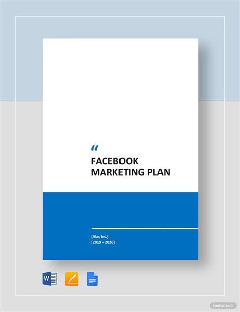 Facebook Marketing Plan Template in Word, Pages, Google Docs - Download ...