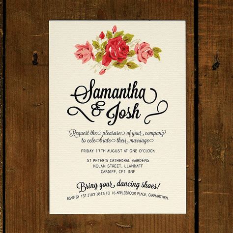 floral chalkboard wedding invitation by feel good wedding invitations ...